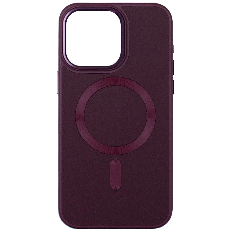 Шкіряний чохол Bonbon Leather Metal Style with MagSafe для Apple iPhone 15 (6.1") Синій / Indigo