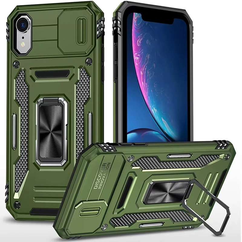 Ударостійкий чохол Camshield Army Ring для Apple iPhone XR (6.1") Чорний / Black