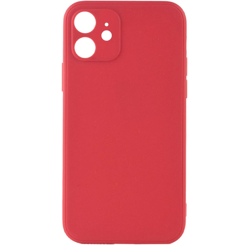 Силіконовий чохол Candy Full Camera для Apple iPhone 12 (6.1") Червоний / Red