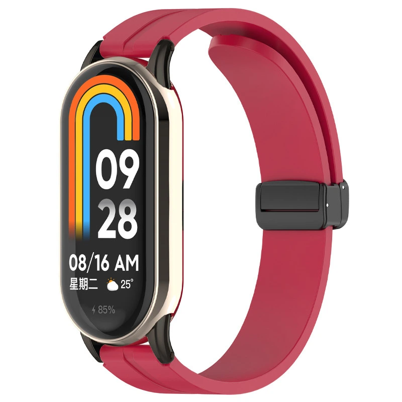 Ремінець Line Magnetic для Xiaomi Mi Band 9/8/10 Помаранчевий / Orange