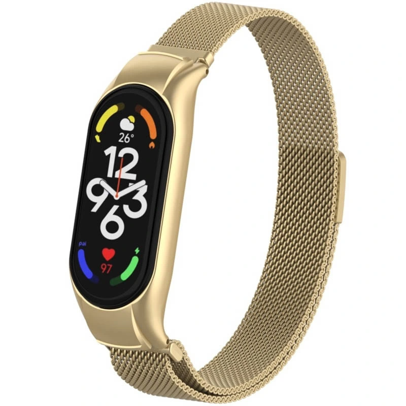 Ремінець Milanese Loop Design для Xiaomi Mi Band 5/6 Rose Pink