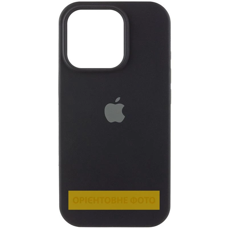 Чохол Silicone Case (AA) Logo with MagSafe для Apple iPhone 17 (6.3") Чорний / Black