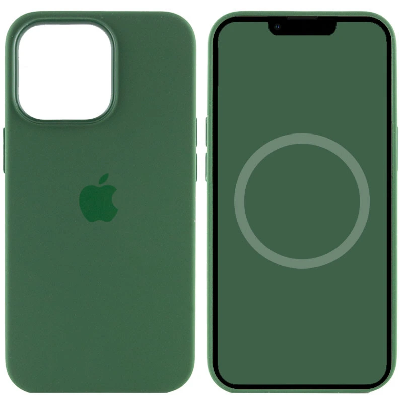 Чохол Silicone case (AAA) with Magsafe and Animation для Apple iPhone 13 Pro Max (6.7") Блакитний / Blue Fog