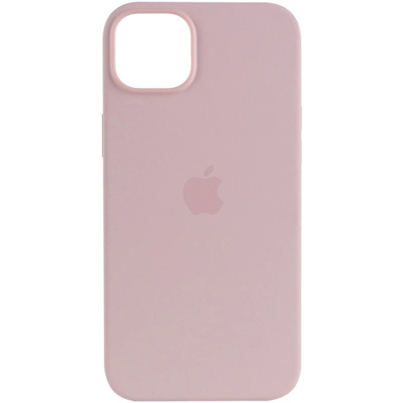 Чохол Silicone case (AAA) with Magsafe для Apple iPhone 14 Pro Max (6.7") Рожевий / Chalk Pink