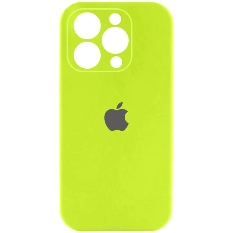 Чохол Silicone Case Full Camera Protective (AA) для Apple iPhone 15 Pro (6.1") Чорний / Black