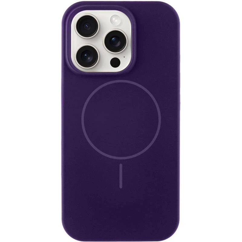 Чохол Silicone Case Full Protective (AA) NO LOGO with MagSafe для Apple iPhone 16 Pro Max (6.9") Фіолетовий / Elderberry
