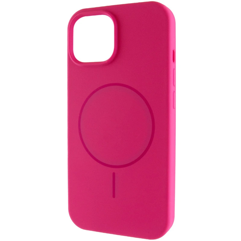 Чохол Silicone Case Full Protective (AA) NO LOGO with MagSafe для Apple iPhone 12 Pro Max (6.7") Малиновий / Dragon Fruit