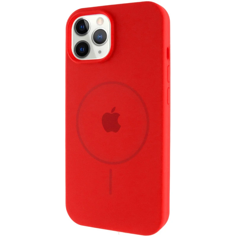 Чохол Silicone Case Full Protective (AA) with MagSafe для Apple iPhone 12 Pro Max (6.7") Червоний / Red