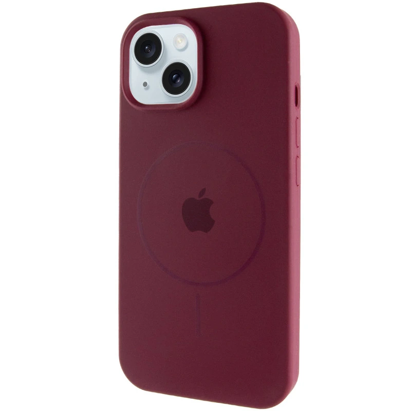Чохол Silicone Case Full Protective (AA) with MagSafe для Apple iPhone 14 (6.1") Малиновий / Dragon Fruit