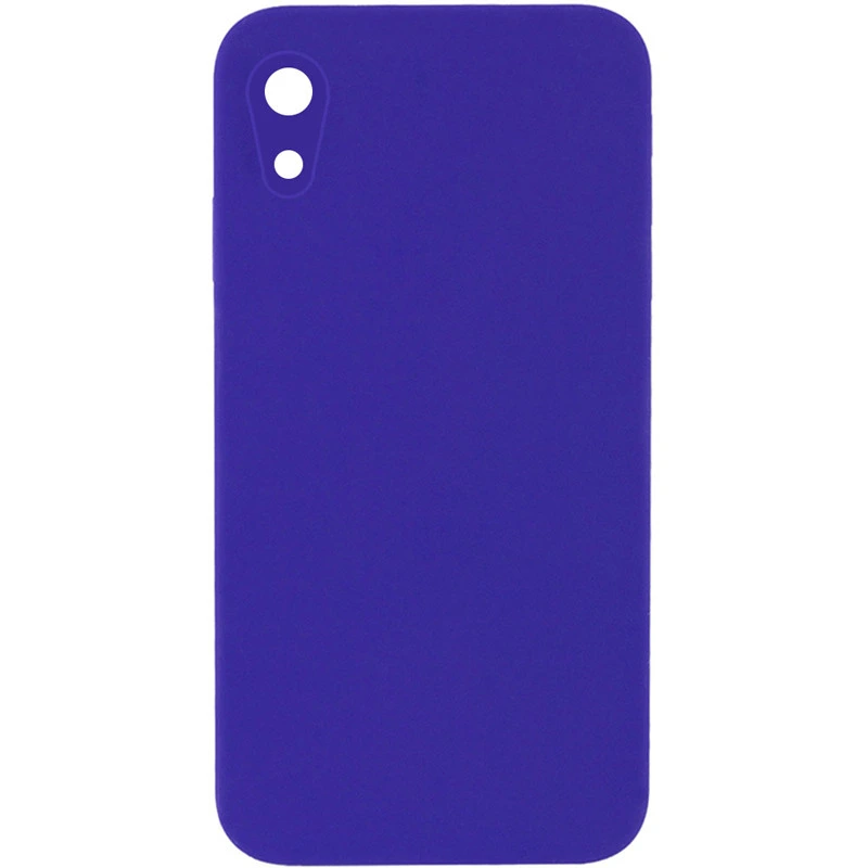 Чохол Silicone Case Square Full Camera Protective (AA) NOLOGO для Apple iPhone XR (6.1") Рожевий / Pink Sand