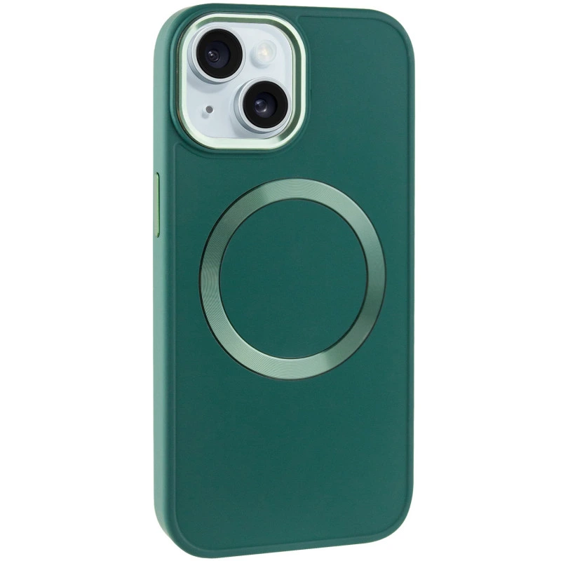 TPU чохол Bonbon Metal Style with MagSafe для Apple iPhone 15 (6.1") Бузковий / Dasheen