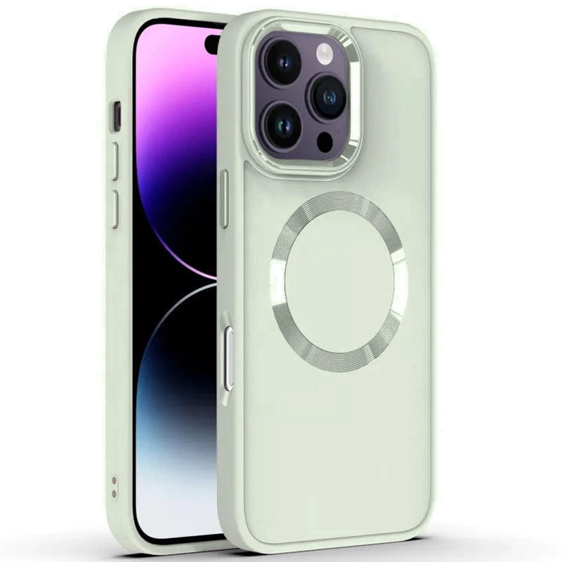 TPU чохол Bonbon Metal Style with MagSafe для Apple iPhone 16 Pro Max (6.9") Бузковий / Dasheen