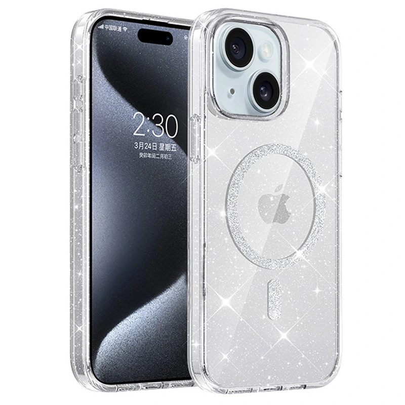 Чохол TPU Eclipse Sparkle (MagFit) для Apple iPhone 14 / 13 (6.1") Purple
