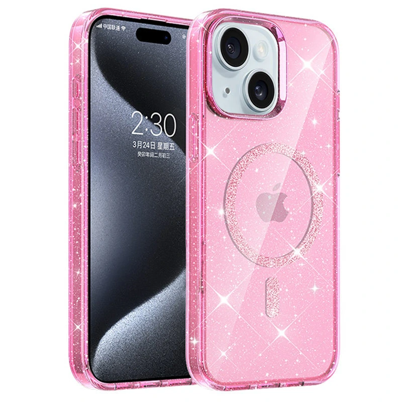 Чохол TPU Eclipse Sparkle (MagFit) для Apple iPhone 15 (6.1") Black