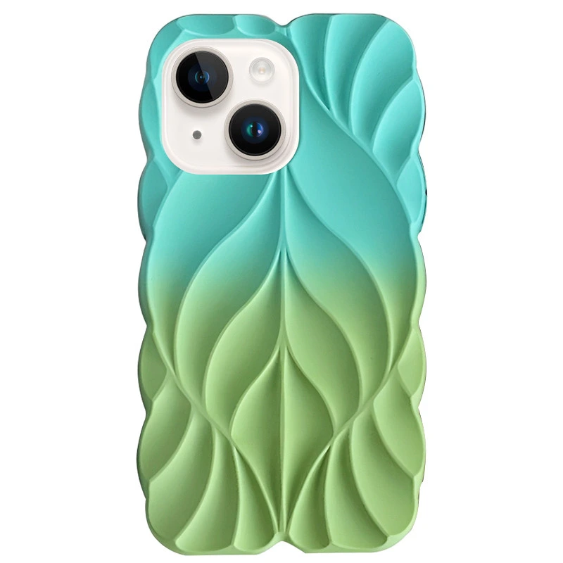 TPU чохол Leaf для Apple iPhone 14 / 13 (6.1") Pink / Blue