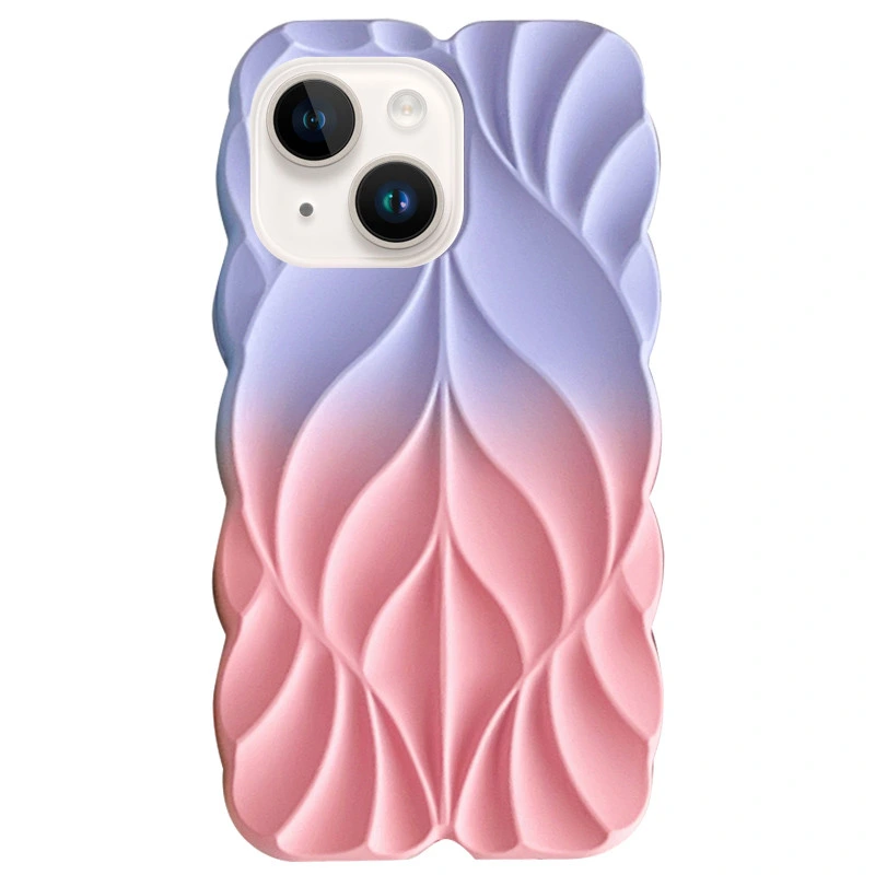 TPU чохол Leaf для Apple iPhone 15 (6.1") White / Purple