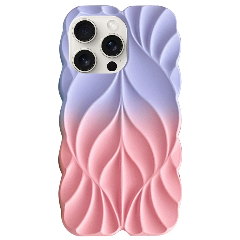 TPU чохол Leaf для Apple iPhone 15 Pro (6.1") Navy Blue / Plum