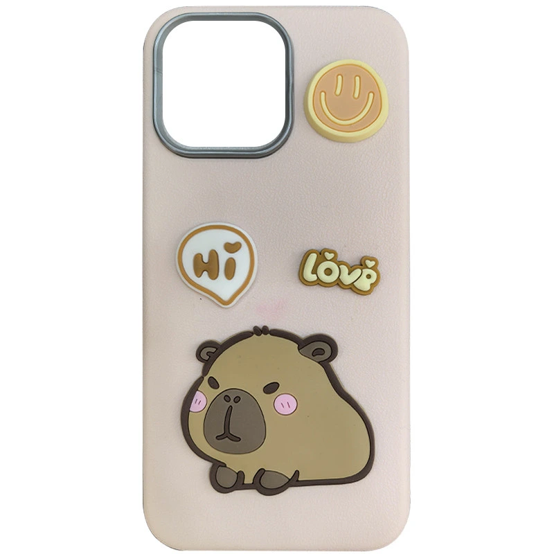 Чохол TPU Leather Toys для Apple iPhone 16 Pro Max (6.9") Coffee / Sand