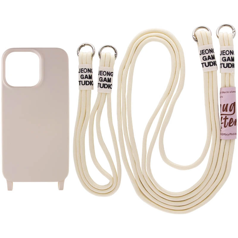 Чохол TPU two straps California для Apple iPhone 13 Pro Max (6.7") Рожевий / Pink Sand