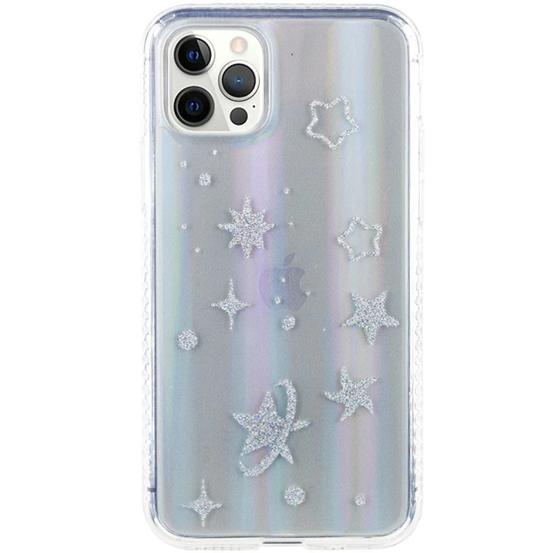 TPU+Glass чохол Aurora Space для Apple iPhone 12 Pro Max (6.7") Райдуга