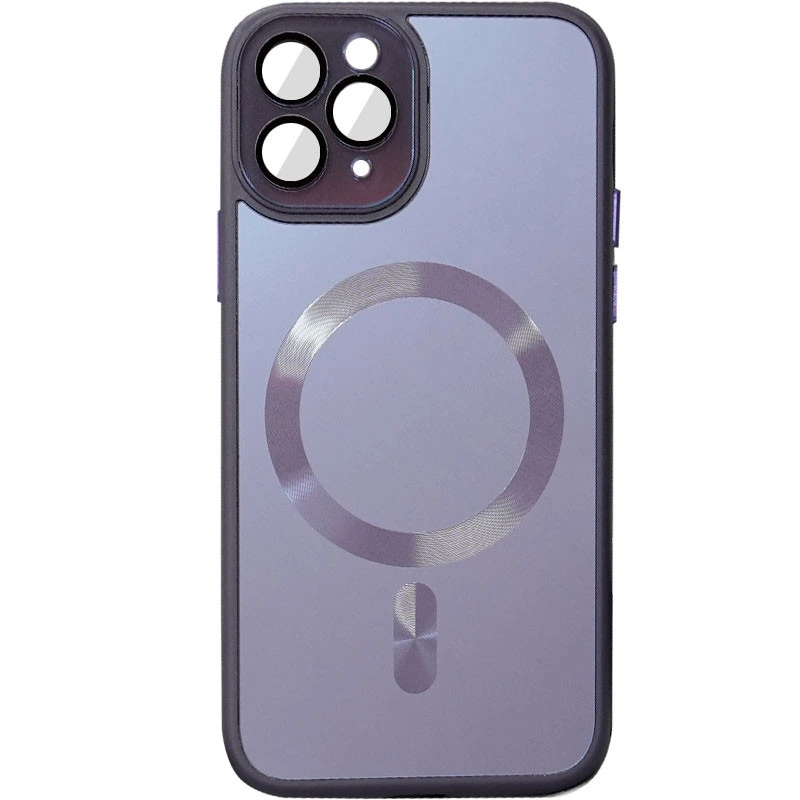 Чохол TPU+Glass Sapphire Midnight with MagSafe для Apple iPhone 15 Pro (6.1") Бузковий / Lilac