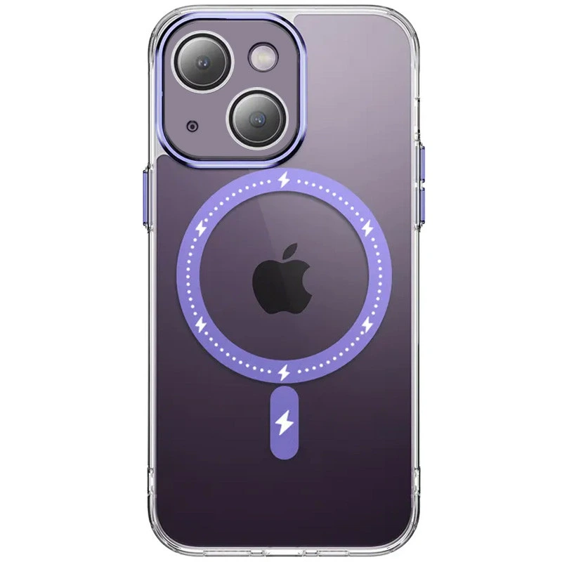 Чохол TPU+PC Colorful with MagSafe для Apple iPhone 14 (6.1") Pink