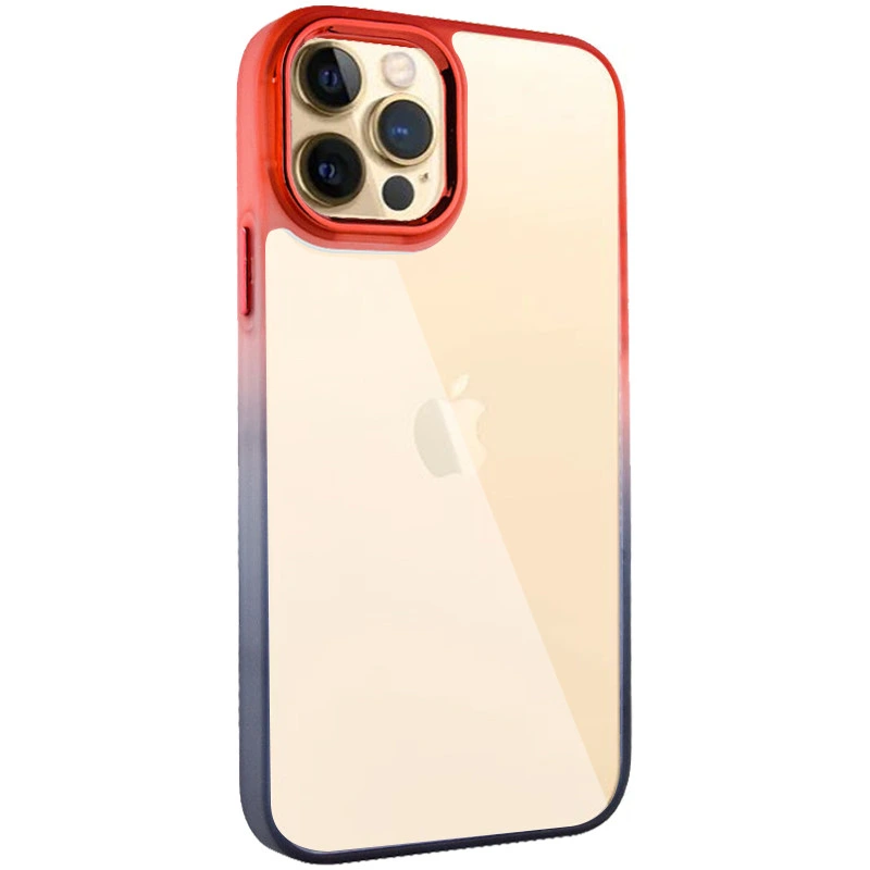 Чохол TPU+PC Fresh sip series для Apple iPhone 12 Pro Max (6.7") Бірюзовий / Помаранчевий