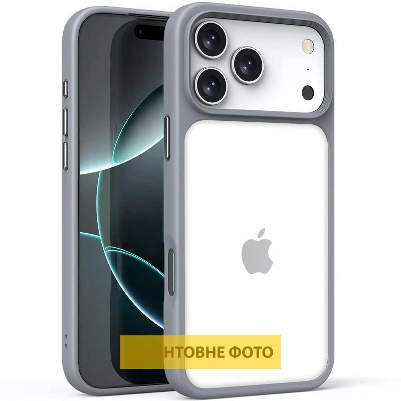 TPU+PC чохол Metal Buttons для Apple iPhone 17 (6.3") Чорний / Black