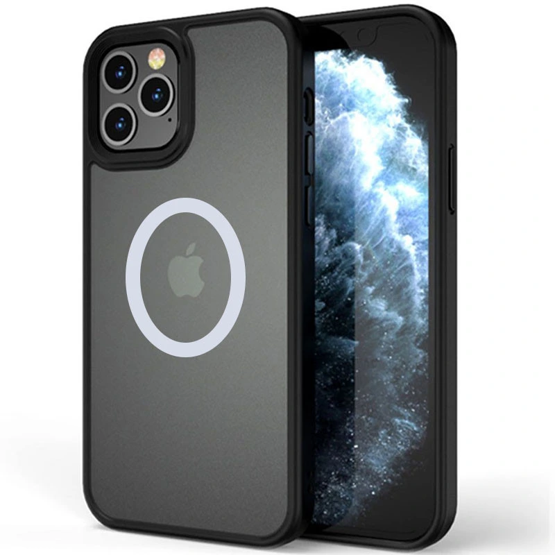 TPU+PC чохол Metal Buttons with MagSafe для Apple iPhone 12 Pro Max (6.7") Синій