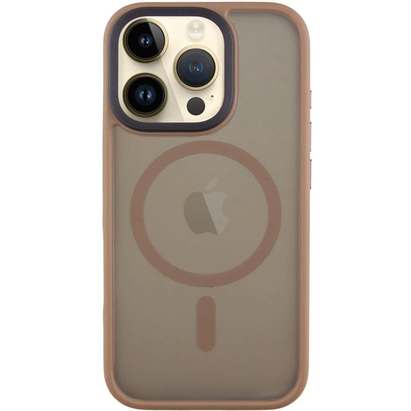 TPU+PC чохол Metal Buttons with MagSafe для Apple iPhone 16 Pro Max (6.9") Сірий