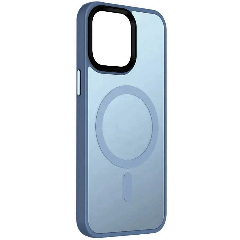 TPU+PC чохол Metal Buttons with MagSafe Colorful для Apple iPhone 14 (6.1") Темно-фіолетовий / Dark Purple