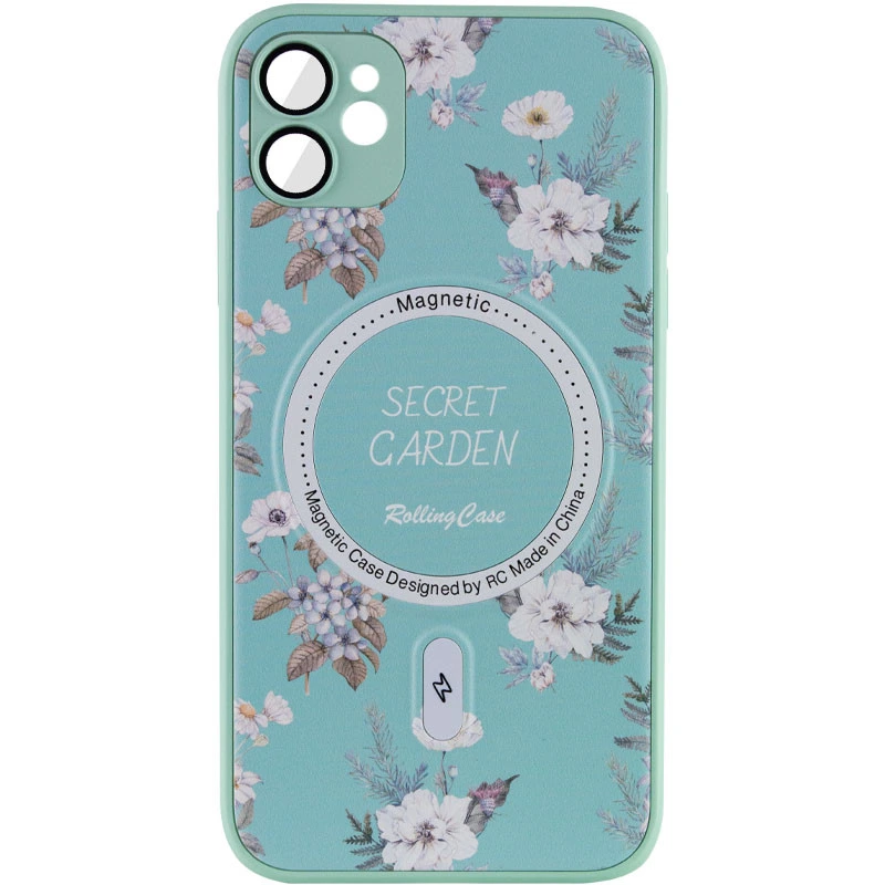 TPU+PC чохол Secret Garden with MagSafe для Apple iPhone 12 (6.1") Lilac