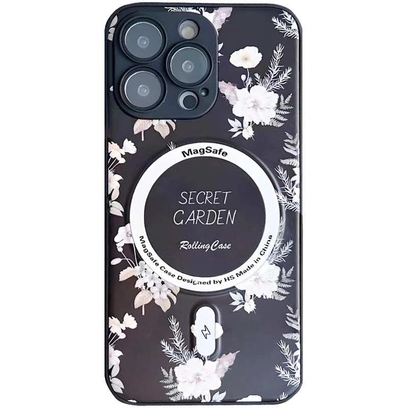 TPU+PC чохол Secret Garden with MagSafe для Apple iPhone 16 Pro Max (6.9") Pink
