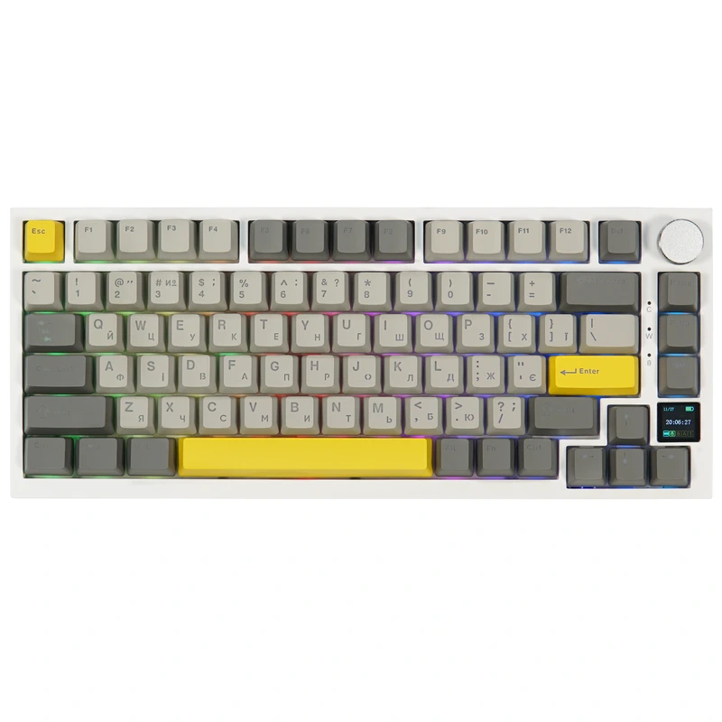 Клавіатура механічна бездротова EPOMAKER AK820 Pro Flying Fish White (AK820-PRO-W-FF) — EPOMAKER