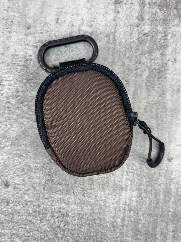 Органайзер - чохол для навушників (ключниця) на карабіні, Коричневий — FAMK