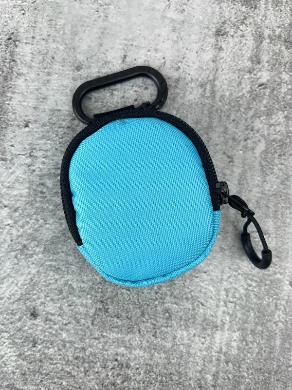 Органайзер - чохол для навушників (ключниця) на карабіні, Блакитний — FAMK