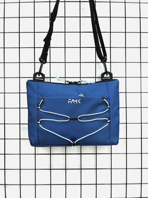 Сумка плоска через плече (месенджер, планшетка) для чоловіків та жінок, Синій — FAMK