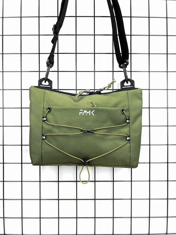 Сумка плоска через плече (месенджер, планшетка) для чоловіків та жінок, Хакі — FAMK