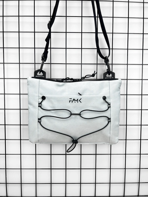Сумка плоска через плече (месенджер, планшетка) для чоловіків та жінок, Сірий — FAMK