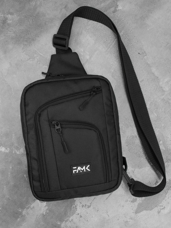 Чоловіча сумка нагрудна (слінг) Famk , Чорний
