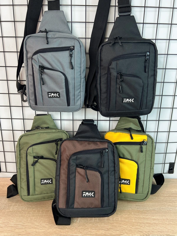 Чоловіча сумка нагрудна (слінг) Famk , Жовтий