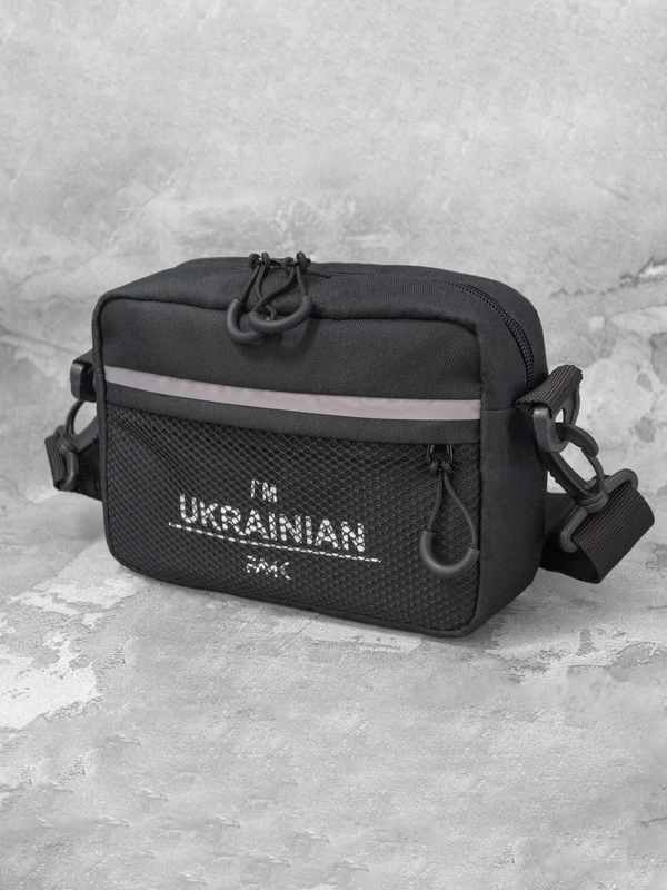 Сумка через плече для чоловіків та жінок FAMK CBR3 , Чорний