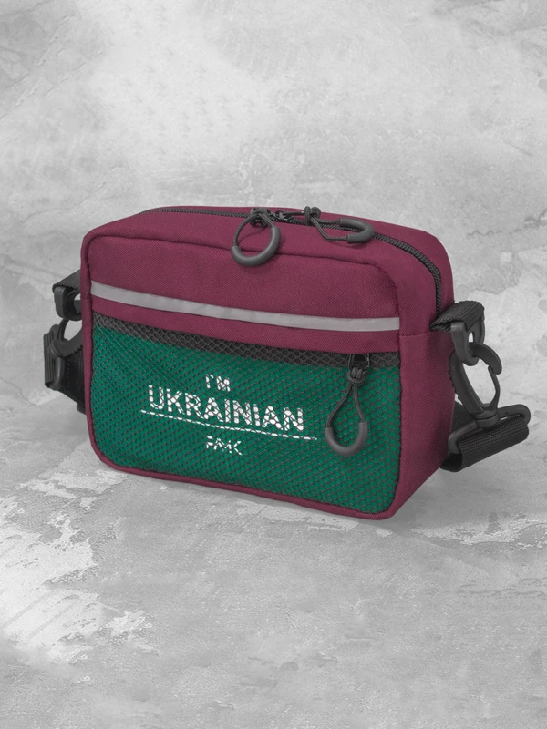 Сумка через плече для чоловіків та жінок FAMK CBR3 , Бордовий