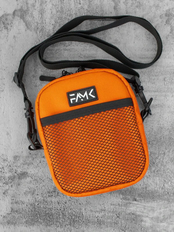 Маленька сумка месенджер (через плече) для чоловіків та жінок FAMK MBR5 , Помаранчевий