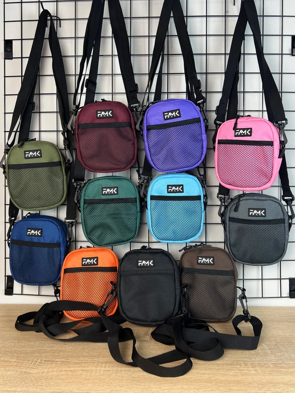 Маленька сумка месенджер (через плече) для чоловіків та жінок FAMK MBR5 , Бордовий