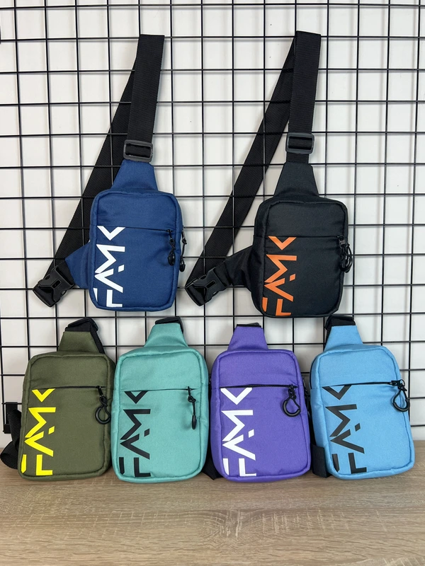 Маленька нагрудна сумка (слінг) для чоловіків та жінок Famk SCB, Чорний