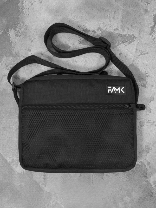 Сумка через плече для чоловіків та жінок Famk SMR3 , Чорний