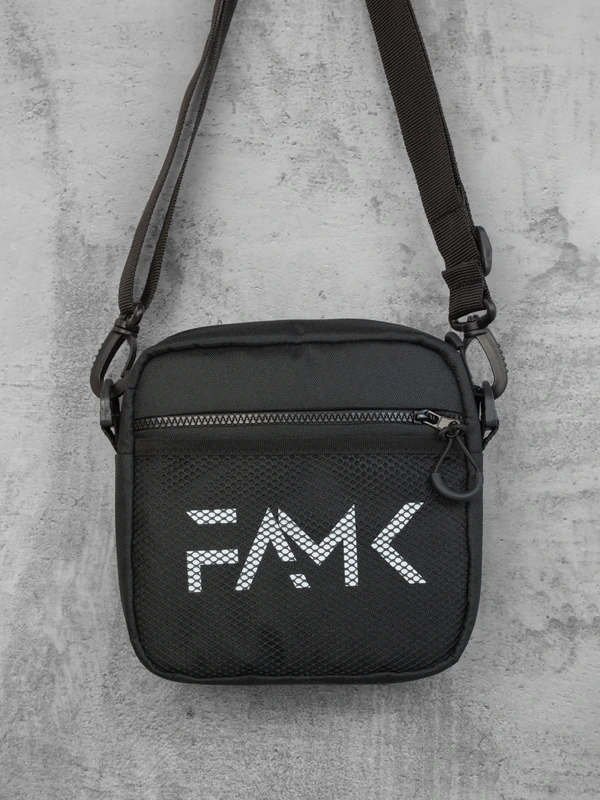 Сумка через плече для чоловіків та жінок FAMK SQR4 , Чорний