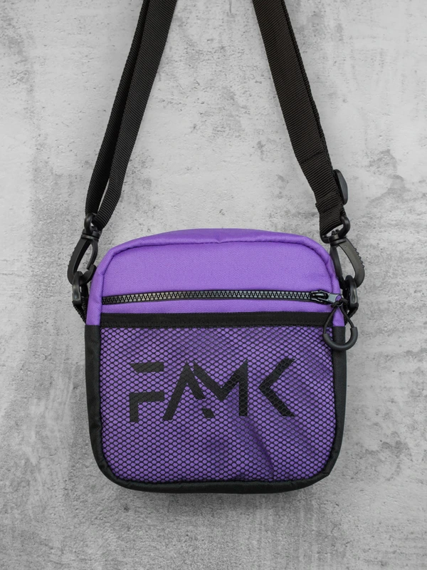 Сумка через плече для чоловіків та жінок FAMK SQR4 , Фіолетовий
