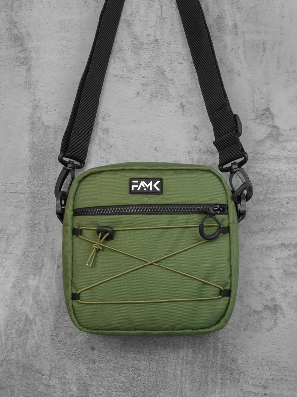 Сумка через плече (месенджер) для чоловіків та жінок FAMK SQR4-r, Хакі